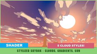 Godot 4 Environment Showcase: Stylized Procedural Sky - clouds, sun and gradients