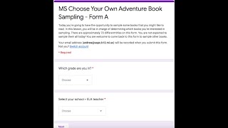 Choose Your Own Adventure Book Sampling Walk Through 8 minutes