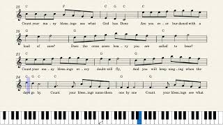 Easy Piano Hymn Tutorial: How to Play Count Your Blessings, Notes + Lyrics
