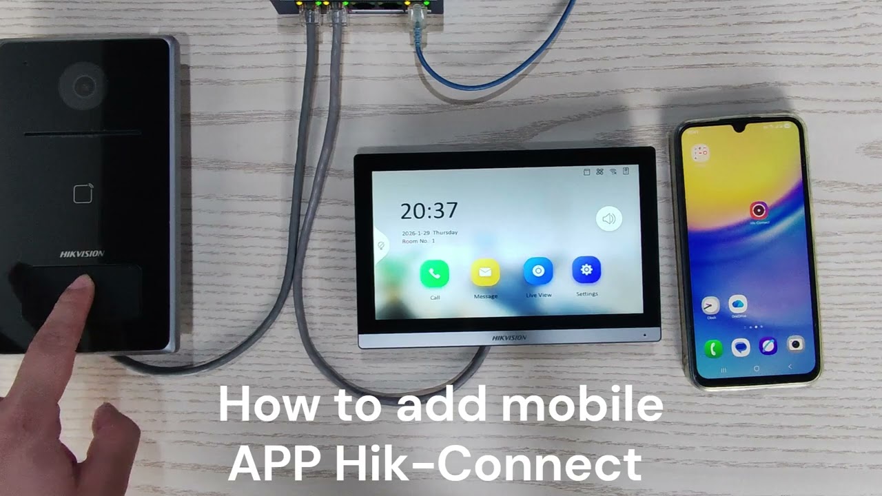 how to config DS-KV6133-WME1 and DS-KH6350-WTE1 (main screen and sub screen) work together.