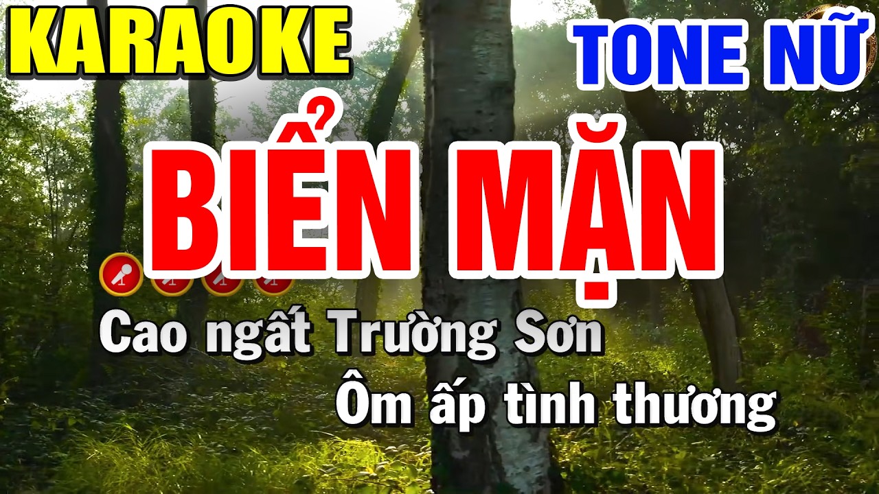 ✔ BIỂN MẶN Karaoke Tone Nữ ► Dũng Trần Karaoke