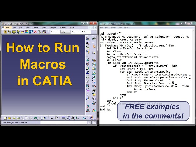 How to Run Macros in CATIA - YouTube