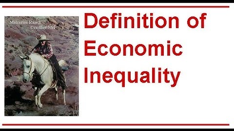 Definition of Economic Inequality; Definition of Economic Inequality Changes Here!