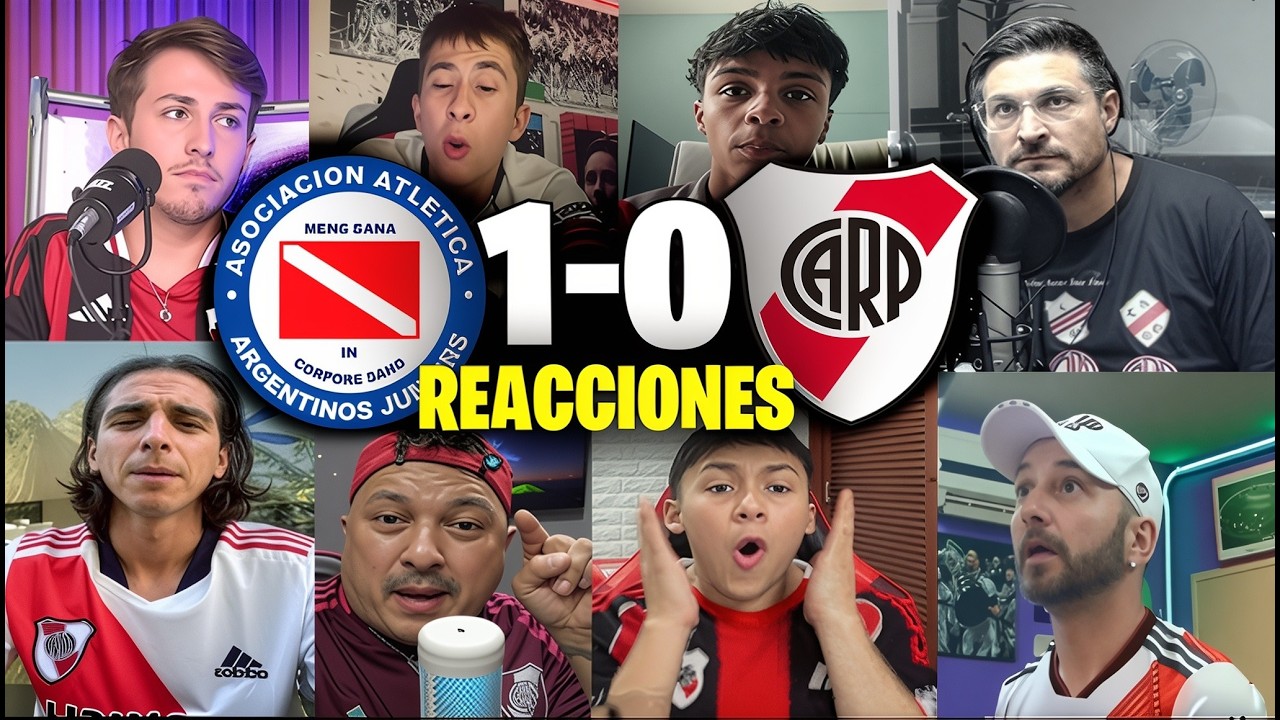 REACCIONES DE HINCHAS DE RIVER TRAS LA DERROTA 1-0 ANTE ARGENTINOS JUNIORS 😳🔥