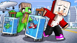 JJ and Mikey Built TINY POOL Inside GIRLFRIEND's Suitcase in Minecraft - Maizen