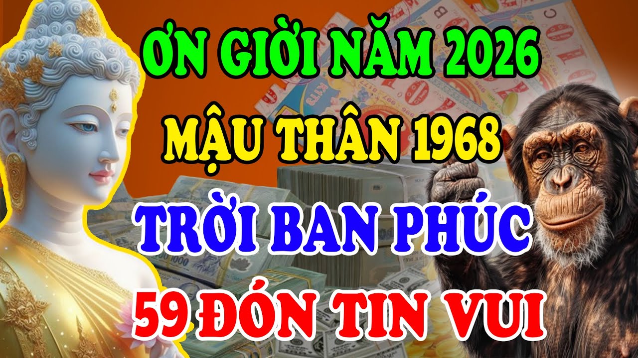 ƠN GIỜI, NĂM 2026 MẬU THÂN 1968 LÀM 5 VIỆC NÀY NGAY, TRỜI BAN PHÚC CẢ NĂM, Quý Nhân Phù Trợ Cho GIÀU