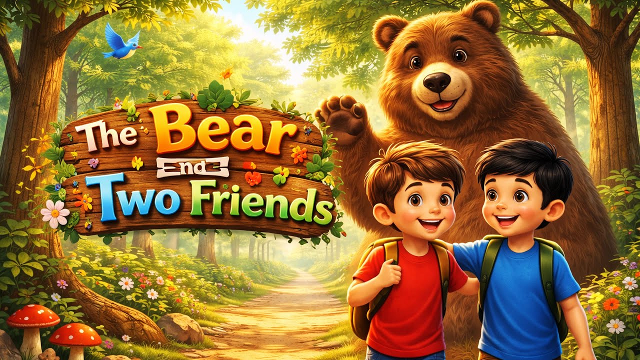 The Bear and The Two Friends 🐻🤝 | Kids Moral Story | True Friendship
