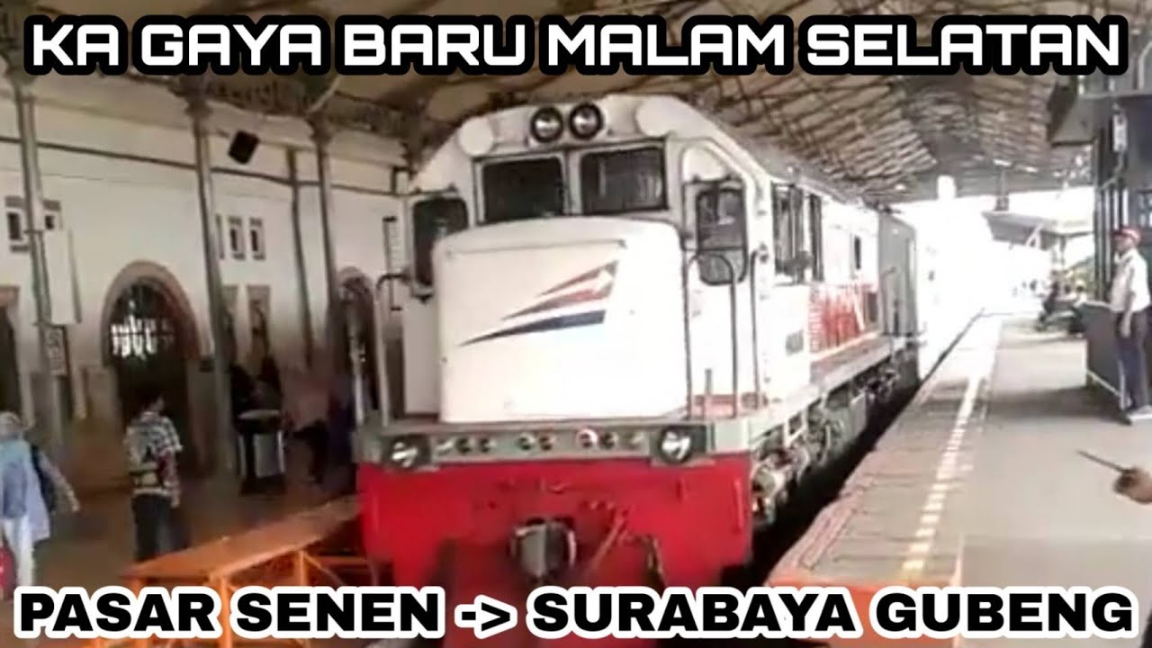 KA Gaya Baru Malam Selatan berjalan langsung di Jalur 1 Stasiun ...