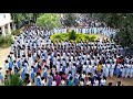 Students praying in the morning prayer meeting in sarvoday inter college lambhua sultanpur