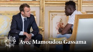 Avec Mamoudou Gassama l Emmanuel Macron