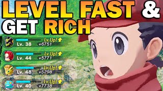 CRAZY EXP \& Money Farm In Pokemon Legends Arceus! Level Fast!