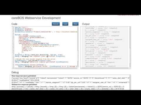 coreBOS web service related entities and queries