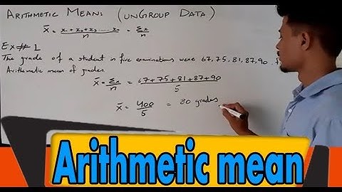ARITHMETIC MEAN SOLVING BY UNGROUPED DATA || LATEST || URDU/HINDI