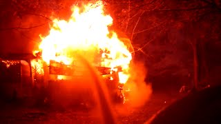 Completely Engulfed Structure Fire Helmet Camera