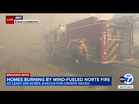 Norte Fire: Woman spots parents' burning home while watching fire coverage