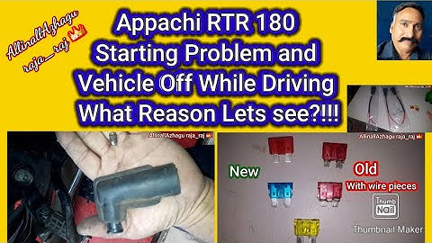 Appachi RTR 180  Starting Trouble and Vehicle Off While Driving ? How to Rectify ? Let