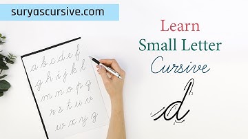 Small Letter "d" in Cursive | SuryasCursive.com