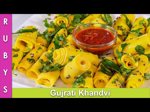 khandvi-gujrati-(patuli,-dahivadi-or-suralichi-vadi)-snack-easy-&-tasty-recipe-in-urdu-hindi---rkk