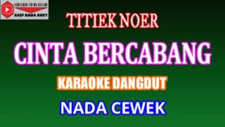 KARAOKE DANGDUT CINTA BERCABANG - TITIEK NOER (COVER) NADA CEWEK