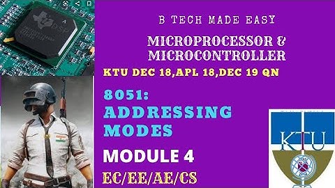Addressing Modes of 8051/(imp topic) KTU Microprocessor & Microcontroller :