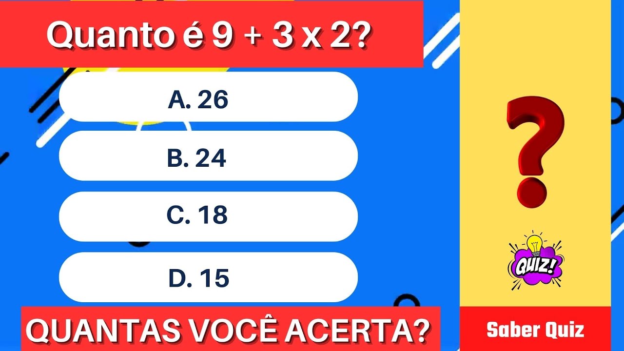 Quantas você ACERTOU? #quiz #quizz #numeros #multiplicacao #matematic