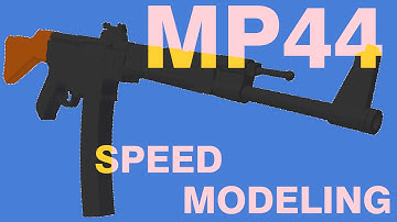 Low poly MP44 assault rifle - speed modeling [Blender]