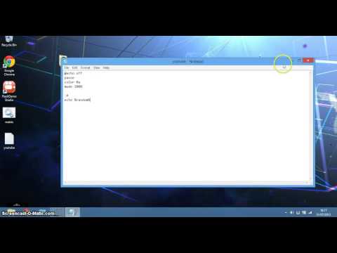 how to get matrix effect on cmd with notepad