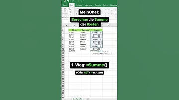 Summen in Excel berechnen #excel