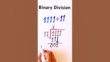 Division of Binary numbers | binary division#viral #trending #maths #newtrick #binary