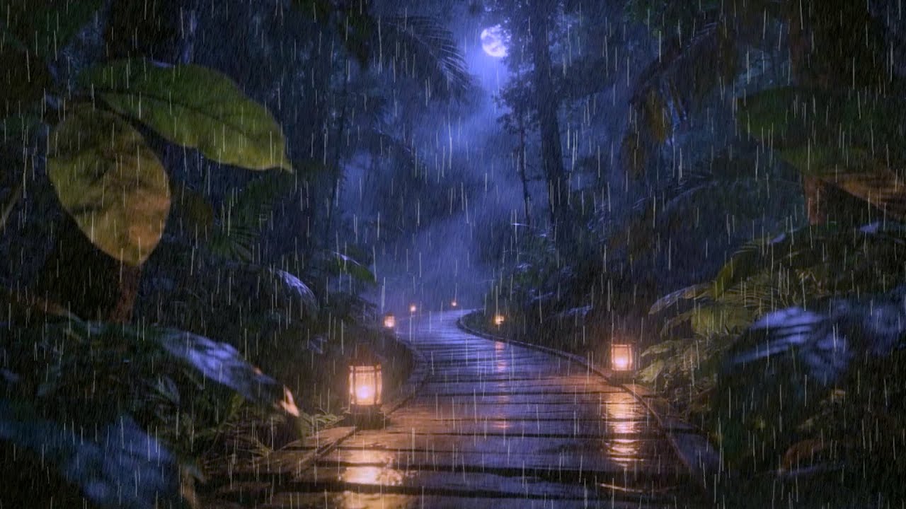 Rain Sounds for Sleeping – Heavy Rain and Thunder for Deep Relaxation, Stress Relief, Better Sleep