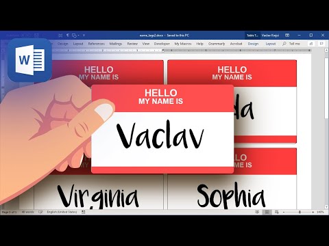 How to create Name Tags 🔖 (Badges) in Microsoft Word (Tutorial)