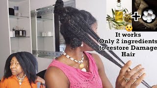 😲 it works, Don't cut your damage Hair, use only 2 ingredient instead+Full Wash day Routine.