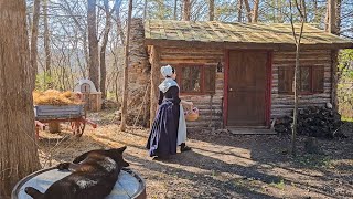 Dinner in the 18th Century |Stewed Rabbit & Bread| 1774 Cooking