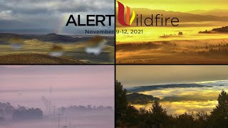 California timelapse seen through Alert Wildfire remote cameras week of 11/9/21