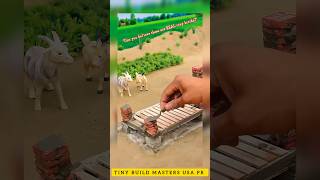 I Built a Fully Functional Miniature Goat Shed from Scratch#DIYFarmhouse #SatisfyingBuilding#usa!