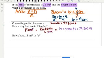 11.1 Area of a Triangle Word Problem