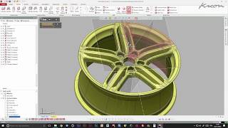 Reverse engineering of a car rim with Kreon Ace scanning arm and Geomagic DesignX