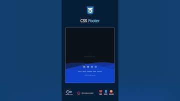 CSS Footer #css #frontenddev #webdev