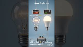 LED vs Bulb ⚡ Which Saves More Electricity? ll #viral l #trending l #viralposts l #electronics l