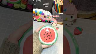 DIY Watermelon Paper Squishy!! 🍉 😍 #shorts