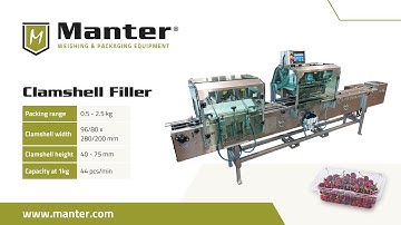 Manter M12i V multihead weigher and a Clamshell Filler for cherries