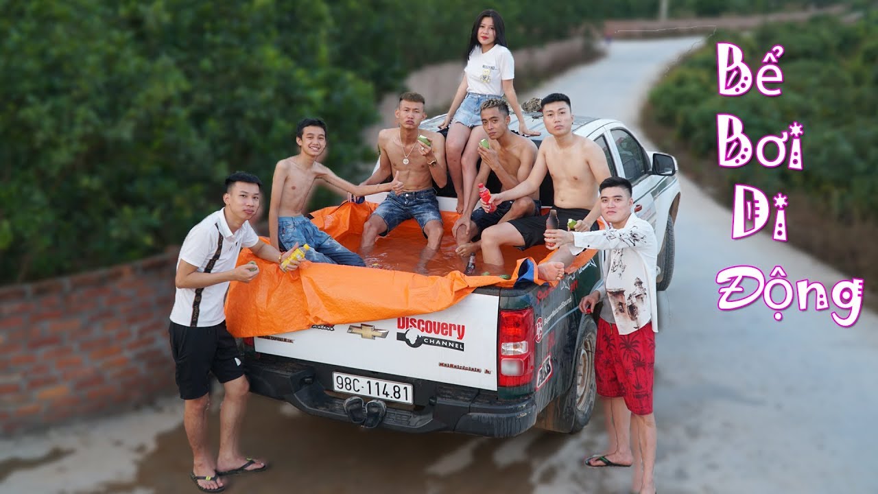 DT | Dựng Bể Bơi Trên Xe Bán Tải ( Swimming pool on... - youtube