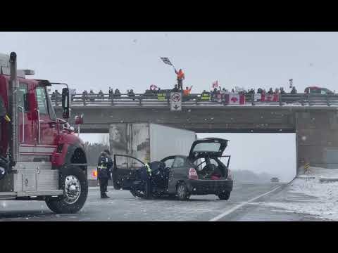 MVC Hwy 401 Eastbound Port Hope January 27, 2022