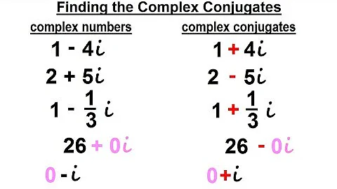 Algebra - Ch. 24: Complex Numbers (12 of 28) Finding the Complex Conjugates