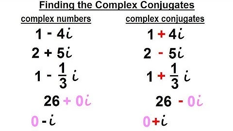 Algebra - Ch. 24: Complex Numbers (12 of 28) Finding the Complex Conjugates