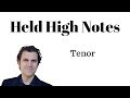 High Note Sustain - Tenor Range