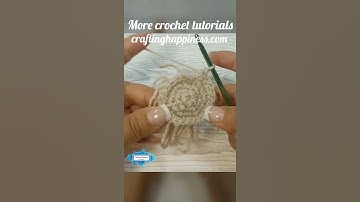 How To Crochet The Loop Stitch In The Round For Amigurumi | Crafting Happiness #shorts