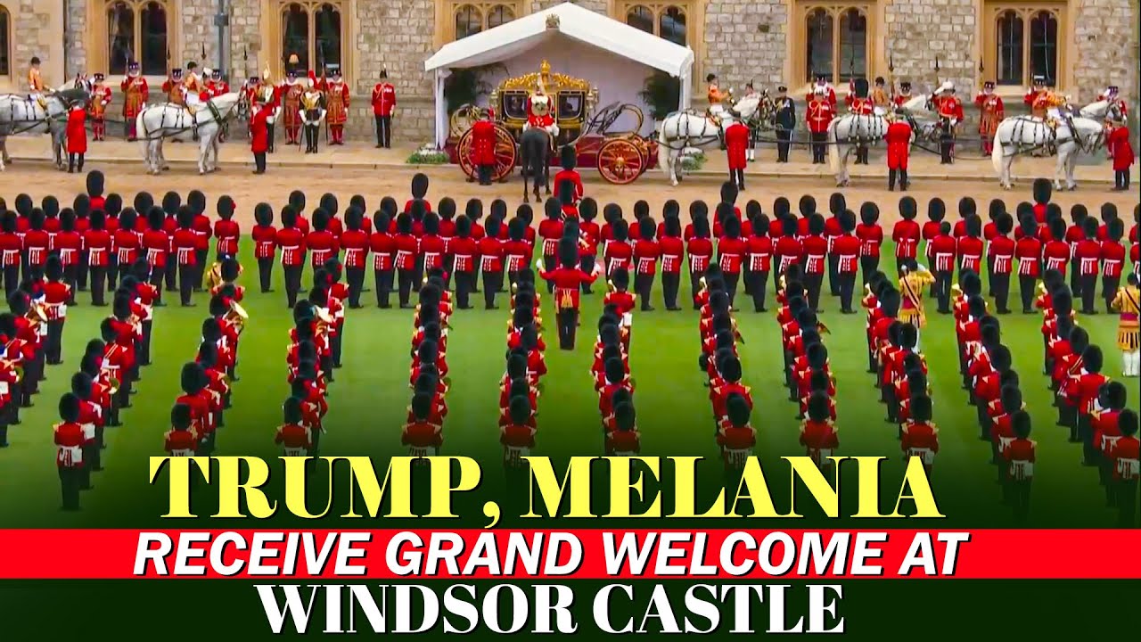 LIVE: President Trump, British royal family member partake in carriage procession at Windsor Estate