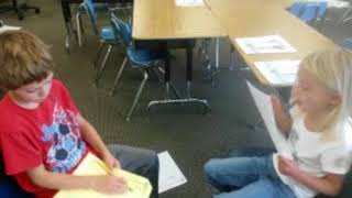 Linden and Ella practicing Rocket Math