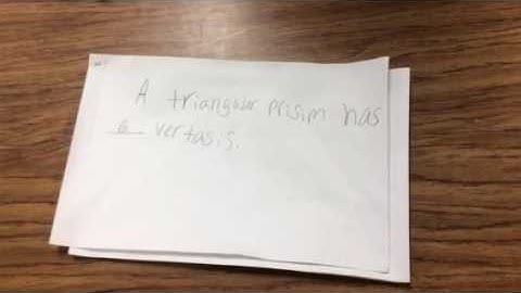 Triangular Prism Paper Slide Video